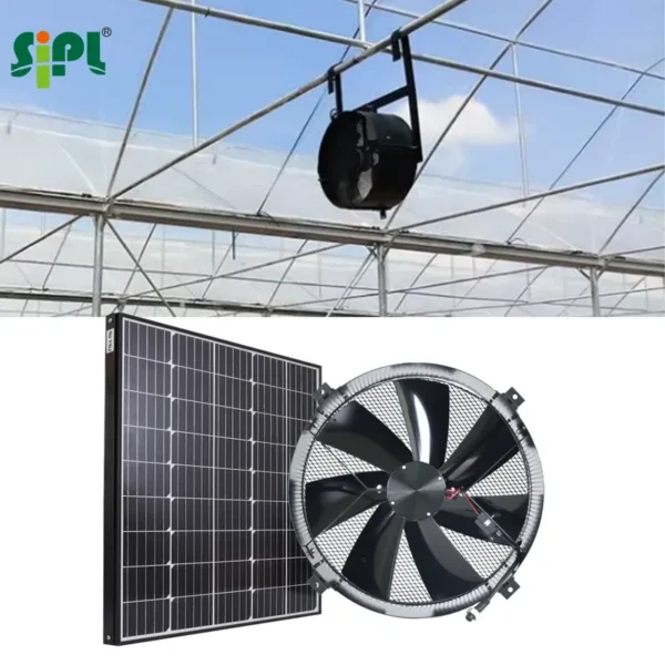 Wall Air Exhaust Fan, 24V, Solar