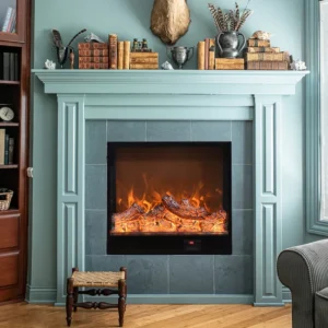 Wall Electric Insert Fireplace, 110-240V, 20W