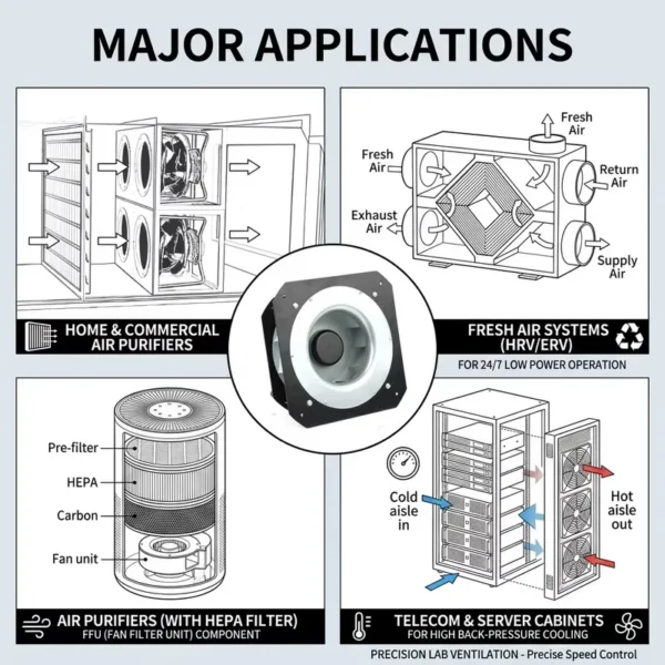 Wall Fan, 400/450mm, Centrifugal, 4800m/h, 230V - view 6