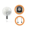 Wall Fan, Electric, Plastic - view 6