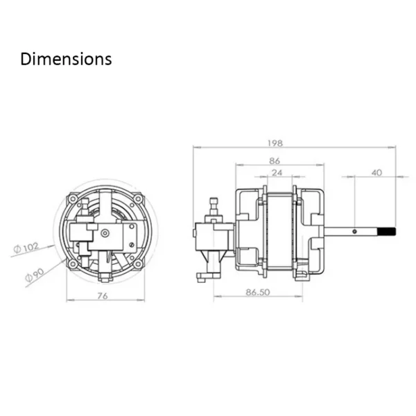 Wall Fan, LFM-02, 110V/220V, IE3, 7120mm - view 6