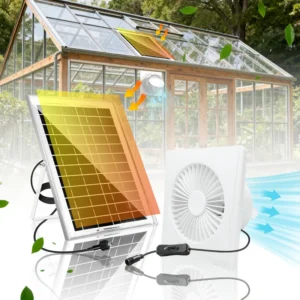 Wall-mounted Axial Exhaust Fan, Waterproof, Brushless, Solar