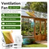 Wall-mounted Axial Exhaust Fan, Waterproof, Brushless, Solar - view 2
