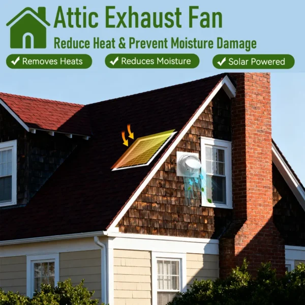 Wall-mounted Axial Exhaust Fan, Waterproof, Brushless, Solar - view 4