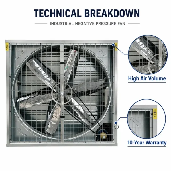 Wall-mounted Axial Exhaust Fanv, Fan-380V, 10-Year - view 3