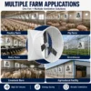 Wall Mounted Axial Fan, 250mm, 110-240V, 70Pa - view 2