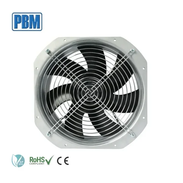 Wall-mounted Axial Fan, 280x280x80mm, 230V, IP55, Stainless