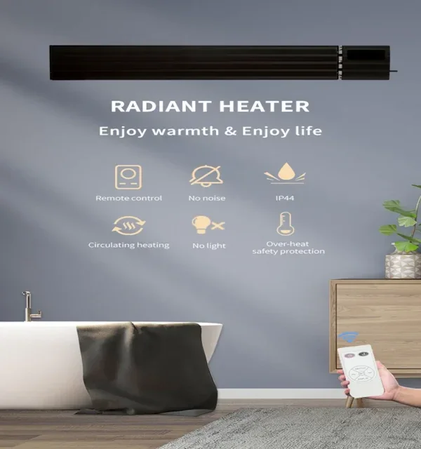 Wall-mounted Electric Heater, 2400W, 2400 W, Metal