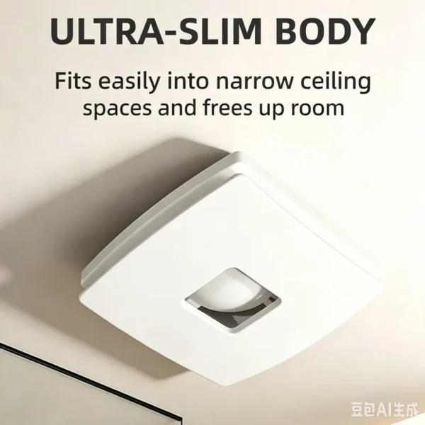 Wall Mounted Exhaust Fan, 200mm, Battery, ABS - view 2