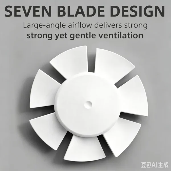 Wall Mounted Exhaust Fan, 200mm, Battery, ABS - view 4