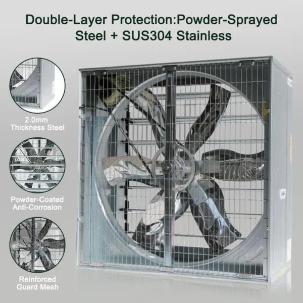 Wall Mounted Exhaust Fan, 36in/50in, Steel - view 4