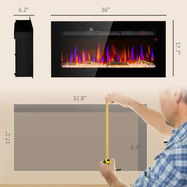 Wall-mounted Fireplace, D0100XF3SZP - view 3