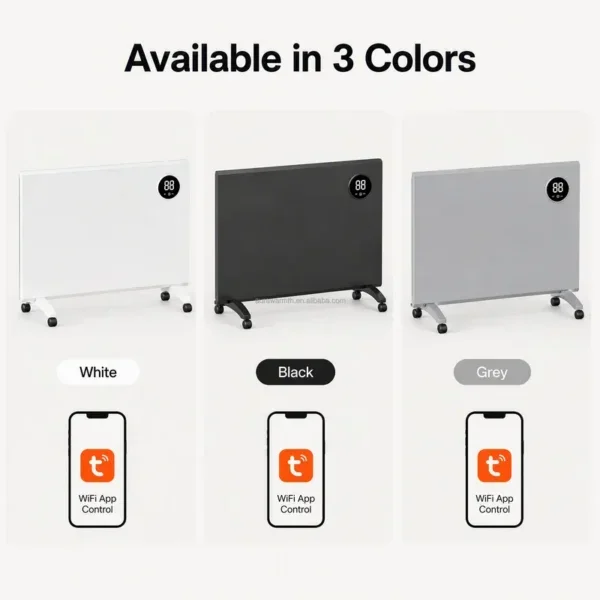 Wall-mounted Freestanding Room Heater, 600 W, Metal