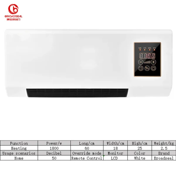 Wall Mounted Heater, ECO, Electric, Plastic - view 6