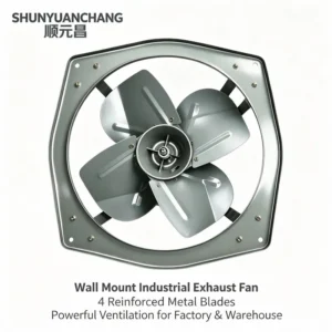 Wall-mounted Industrial Exhaust Fan, 4-Blade, 220V/380V