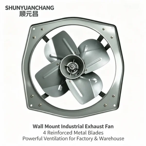 Wall-mounted Industrial Exhaust Fan, 4-Blade, 220V/380V