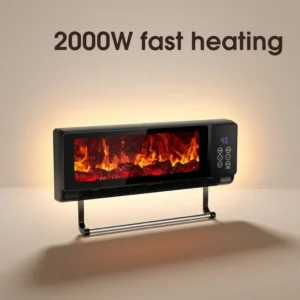 Wall-mounted Towel Rack Heater, 2000W, PTC, Plastic, 12H