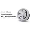 Wallwindows-mounted Exhaust Fan, Plastic, 110-240V~