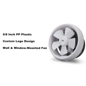 Wallwindows-mounted Exhaust Fan, Plastic, 110-240V~