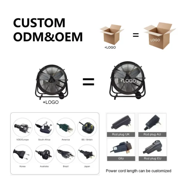 Warehouse Industrial Ventilateur Blower, 36'', 900mm, Portable - view 6