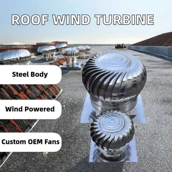 Warehouse Workshop Ventilation Fan, Stainless, Steel, Roof - view 2