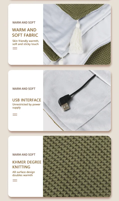 Washable Cold-proof Heating Blanket, 5V, USB - view 6