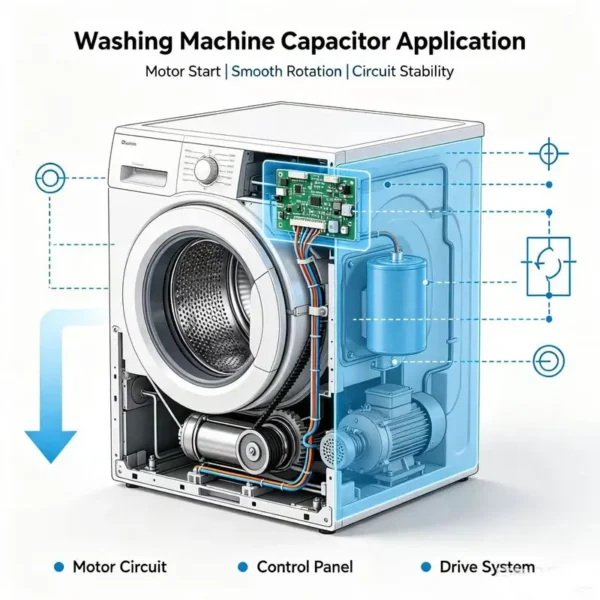 Washing Machine Water Pump, CBB60, 6uf, 5%, 450VAC - view 3