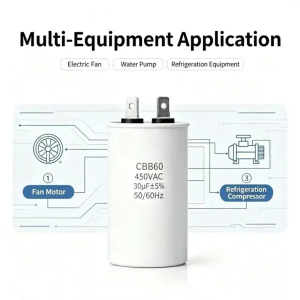 Washing Machine Water Pump, CBB60, 6uf, 5%, 450VAC - view 6