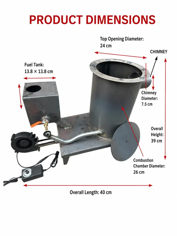 Waste Oil Heater, Without Battery, Carbon Steel - view 3