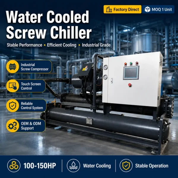 Water Cooled Screw Chiller, 120HP, Plastic