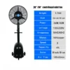 Water Cooling Mist Fan, Portable, 220v, 145m³ - view 3