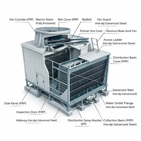 Water Cooling Tower, 380 V, 50-1000m3 - view 2