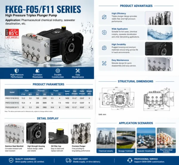 Water Desalination Plunger Pump, Stainless, Steel - view 2