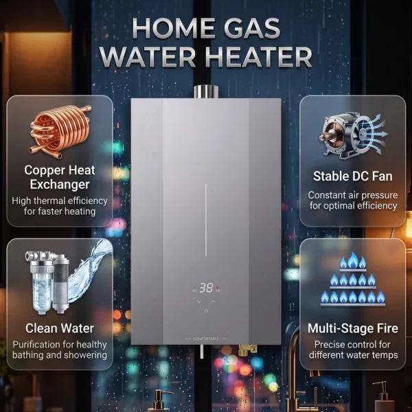 Water Heater, 12L-16L, Copper, Stainless, Steel - view 3