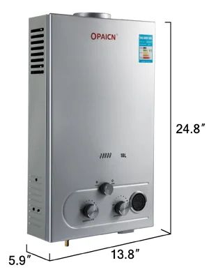 Water Heater, 12L, 4.8GPM, Stainless, Steel - view 3