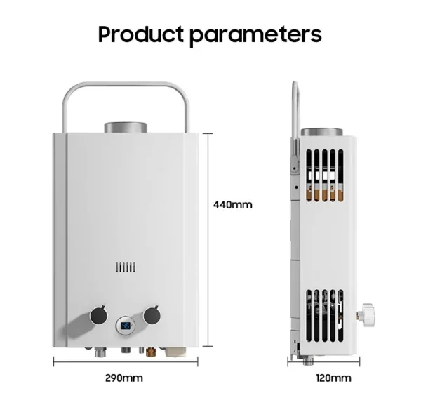 Water Heater, 6L, Portable, LPG, 12000BTU - view 2