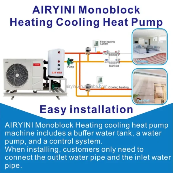 Water Heater, Monoblock, 220V, 2.20kw~8.85kw - view 4