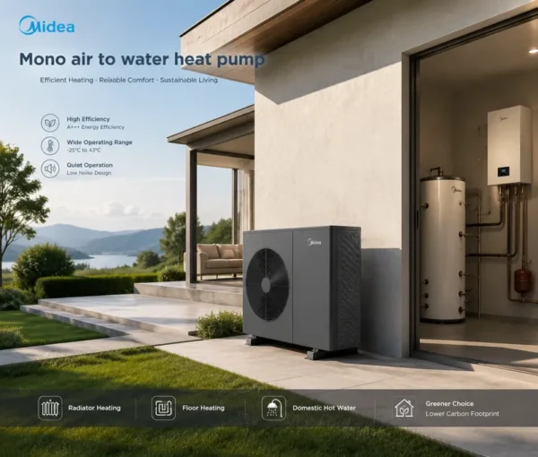 Water Source Heat Pump, 8kW-22kW, R32, Monoblock, Inverter - view 4