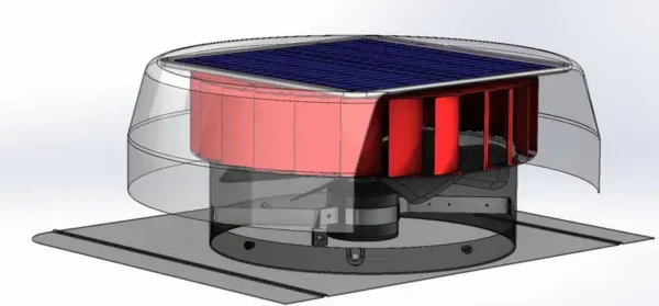 Water Tank Air Fan, Waterproof, Roof, Solar - view 3