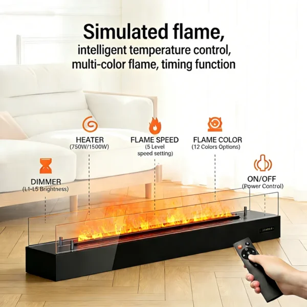 Water Vapor Fireplace, 3D, 80-2000mm - view 5