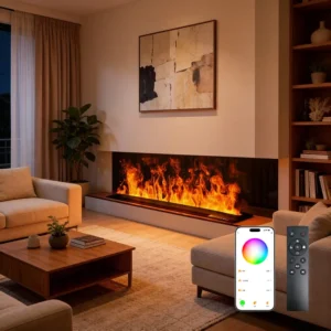 Water Vapor Steam Fireplace, 3D, 250W, Metal