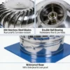 Waterproof Solar Roof Fan, 304, Stainless, Steel - view 5