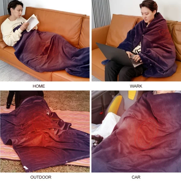 Wearable Heated Throw Blanket, 5v, USB - view 2