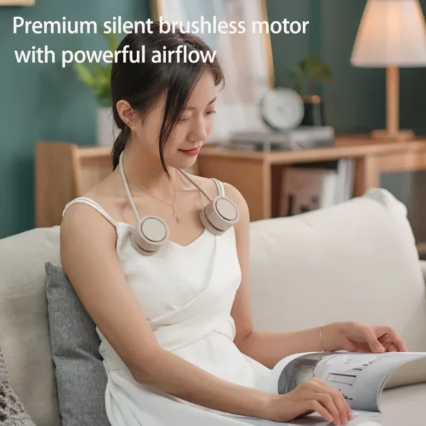Wearable Neck Fan, 1600mAh, 5 V, Battery - view 4