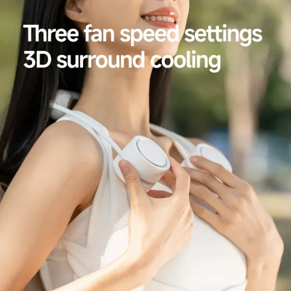 Wearable Neck Fan, USB, Brushless, 3-Speed - view 4