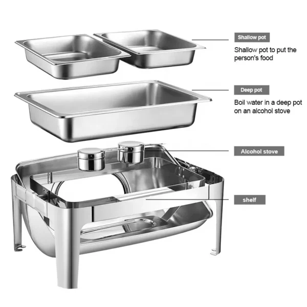 Wedding Food Warmer, Stainless, Steel - view 3