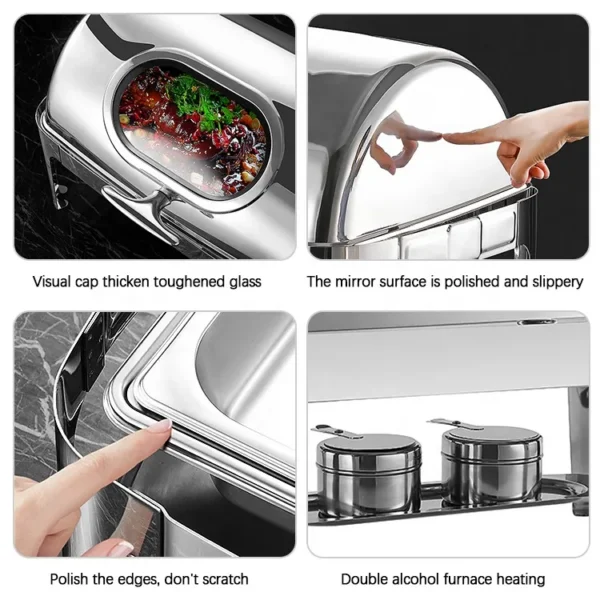 Wedding Food Warmer, Stainless, Steel - view 5