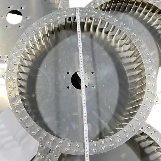 Welded Aluminum Multi-blade Impeller, 500mm, Aluminum Alloy