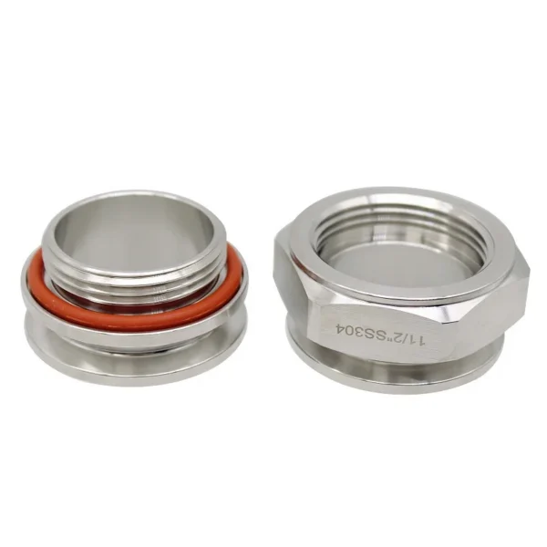 Weldless Bulkhead Tri, Stainless, Steel, SS304, 1.5"/2" - view 6