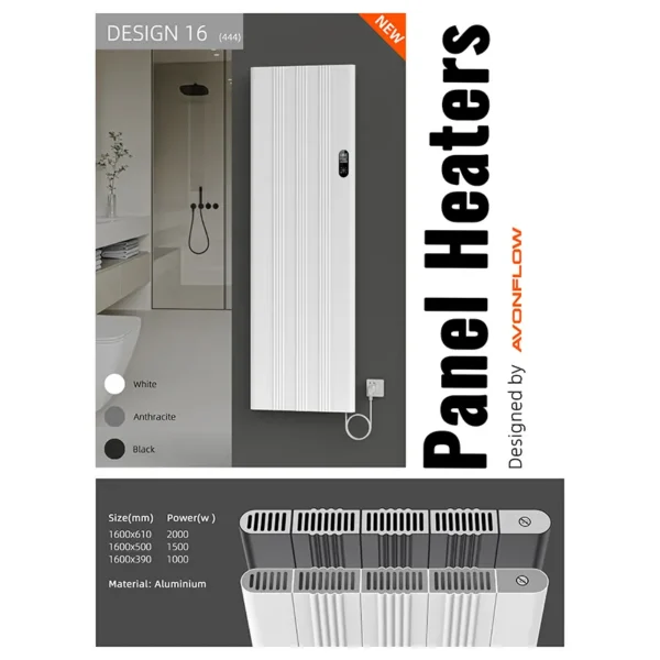 White Designer Radiator, Wall, Aluminum, 3 Years - view 2